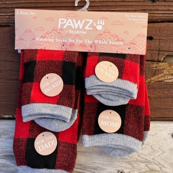 Pawz by Bearpaw - Matching Socks for the whole family-4 pcs - Picture 1 of 2